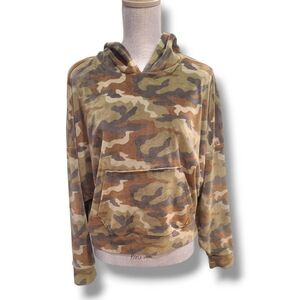 American Eagle Camouflage Hoodie Vamp Sleeve Sweatshirt Size Medium